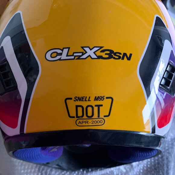 HJC CL-X3SN Dirt Bike Helmet Size Medium Yellow Off Road ATV Snowmobile - Picture 14 of 14